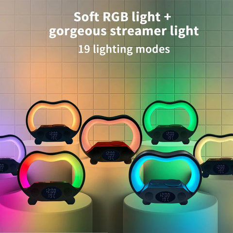 6-in-1 Smart LED Table Lamp with Bluetooth Speaker & Wireless Charger AK TREND MART