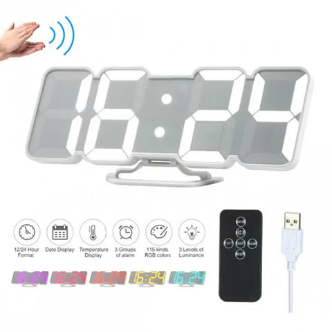 3D Wireless Remote Digital LED Alarm Clock My Store