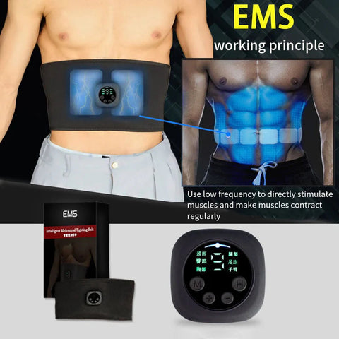 Smart EMS Abdominal Muscle Trainer Belt with Digital Display AK TREND MART